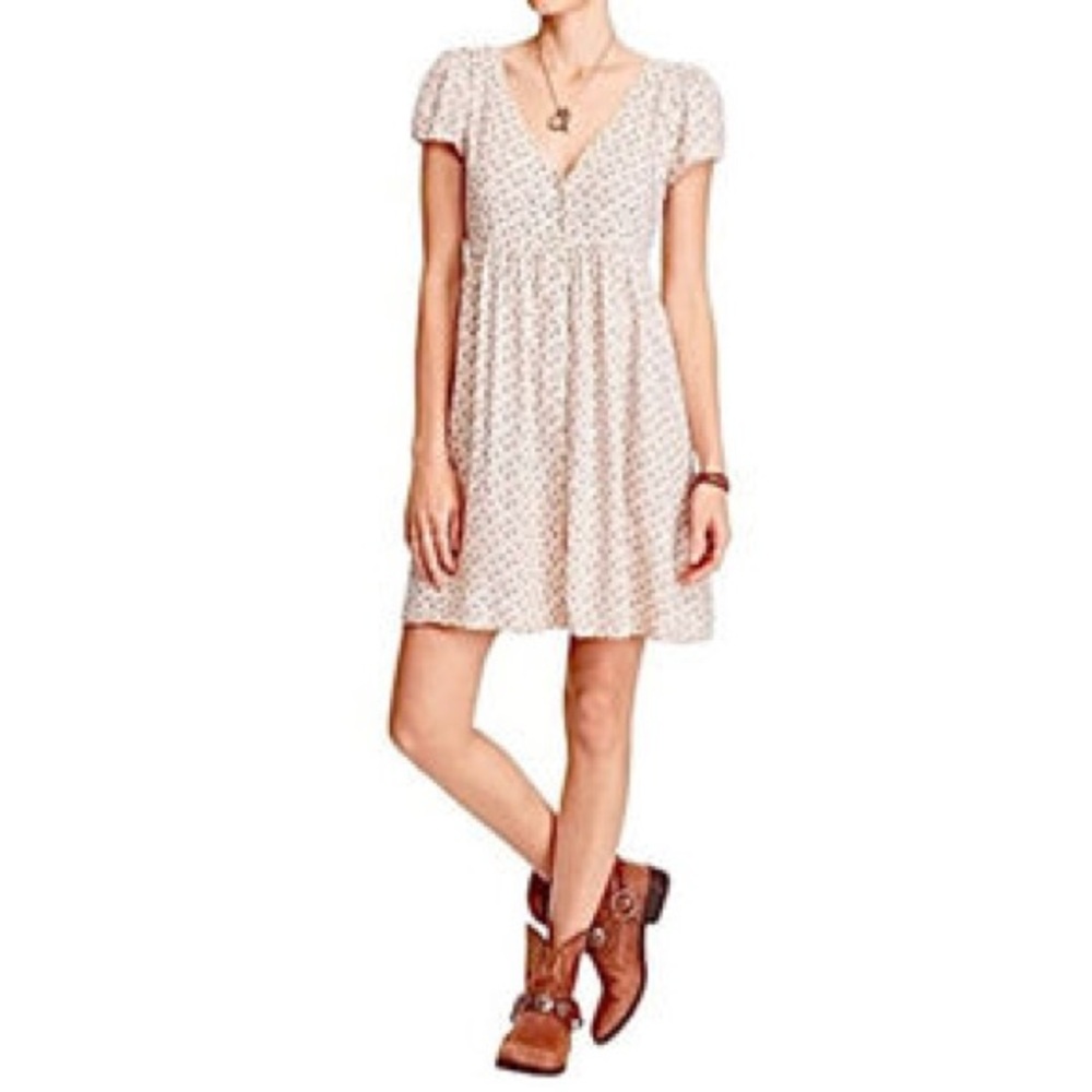 Denim & Supply Ralph Lauren Beige Floral Babydoll Dress - Picture 2 of 6